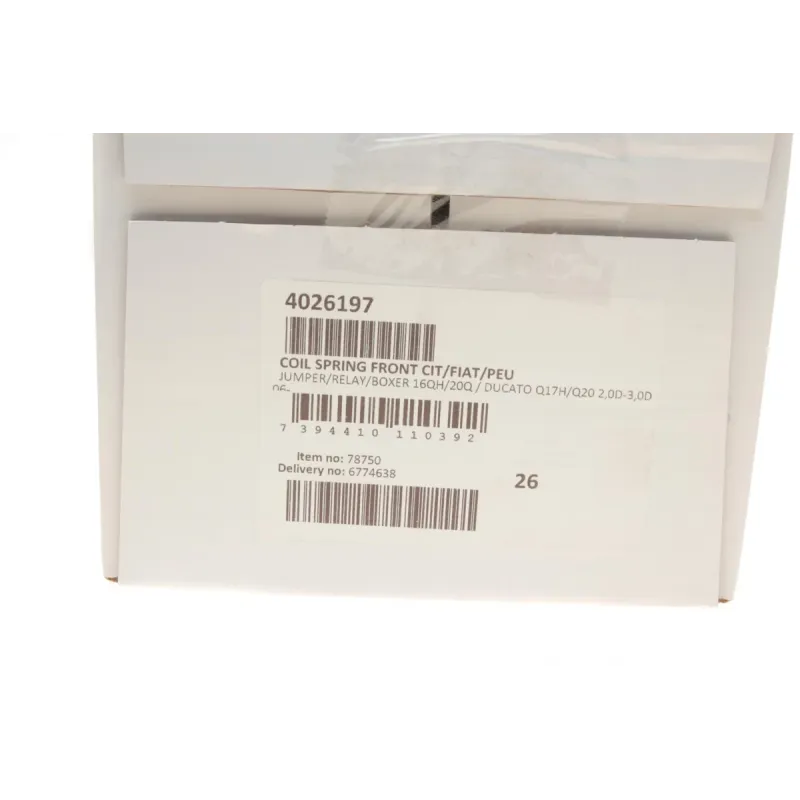 Пружина (передня) Fiat Ducato 2.0-3.0D 06- (з борт.пл/фургон/авт.)(Модель 35 Maxi Q17H; 40 Maxi Q20)
