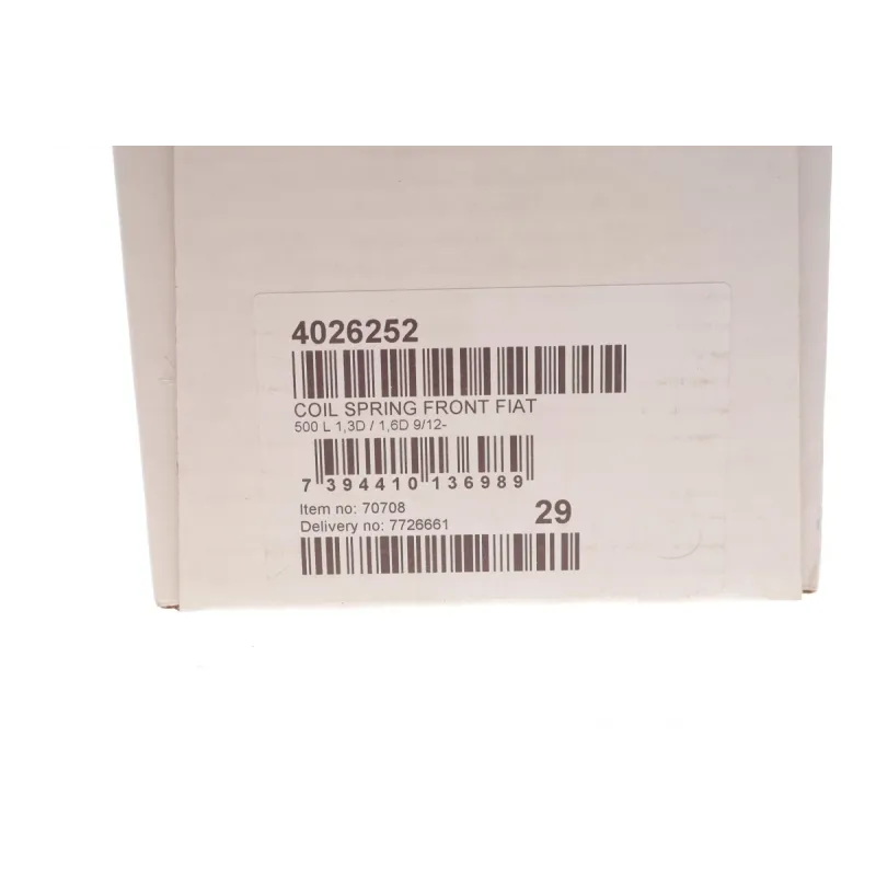Пружина передньої підвіски LESJOFORS 4026252 для Fiat 500L 1.3/1.6 D Multijet 2012-