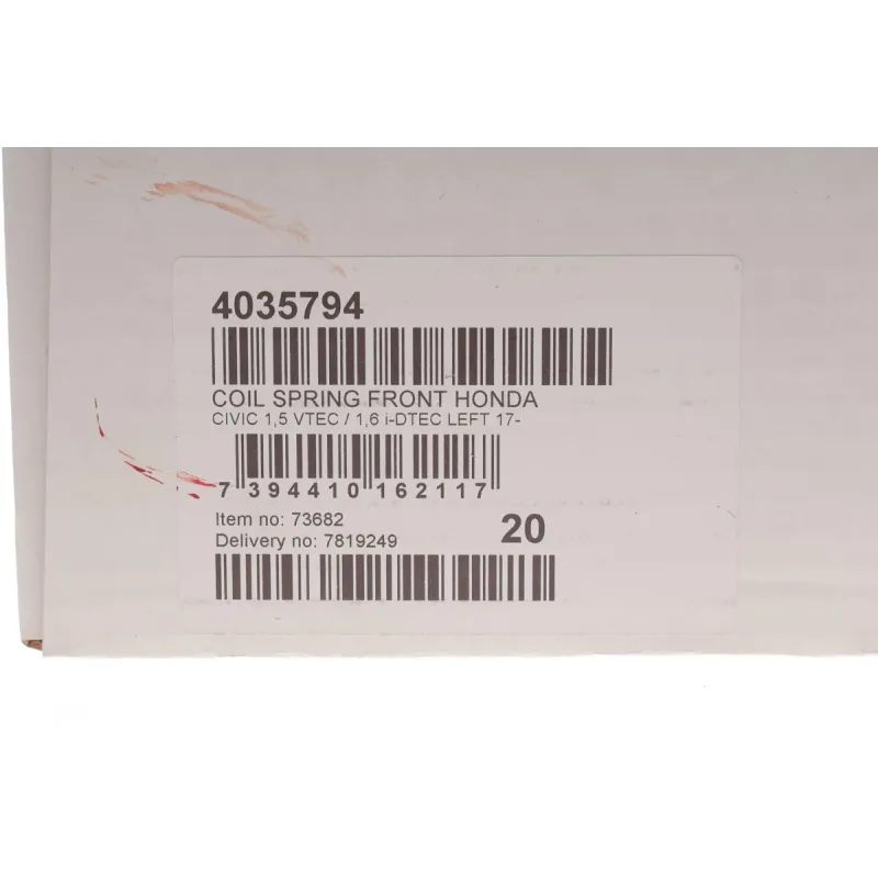Пружина передньої підвіски LESJOFORS 4035794 для Honda Civic X 1.5 VTEC/1.6 i-DTEC 2017- (ліва)