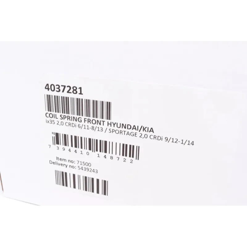 Пружина передньої підвіски LESJOFORS 4037281 для Hyundai ix35, Kia Sportage 2.0 CRDi 2010-2014
