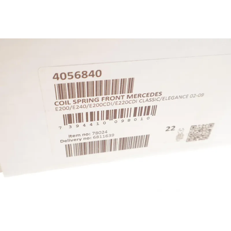Пружина передньої підвіски LESJOFORS 4056840 для Mercedes-Benz E-Class W211/S211 2002-2009