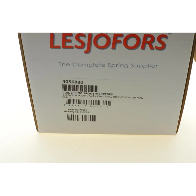 Пружина передньої підвіски LESJOFORS 4056880 для Mercedes-Benz C-Class (W204) C180-C280/CDI (низька ходова частина)