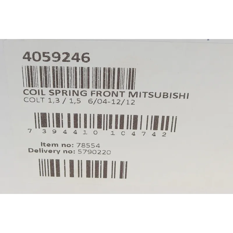Пружина (передня) Mitsubishi Colt VI 1.3/1.5 04-12 (нах.зад.частина)