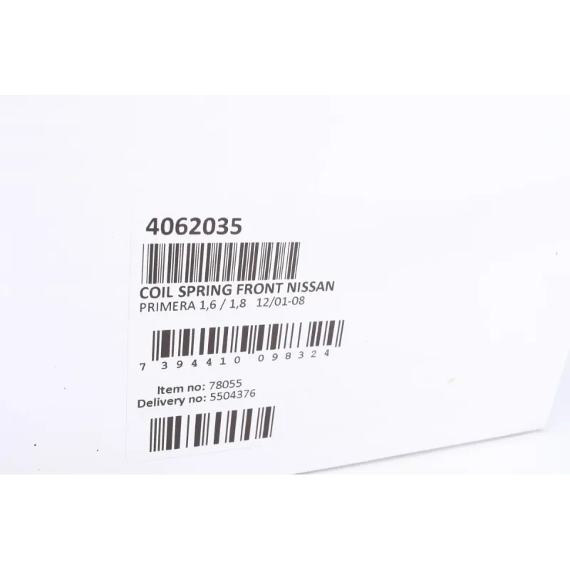 Пружина (передня) Nissan Primera 1.6/1.8 02-08 (седан/універсал/нах.зад.частина)