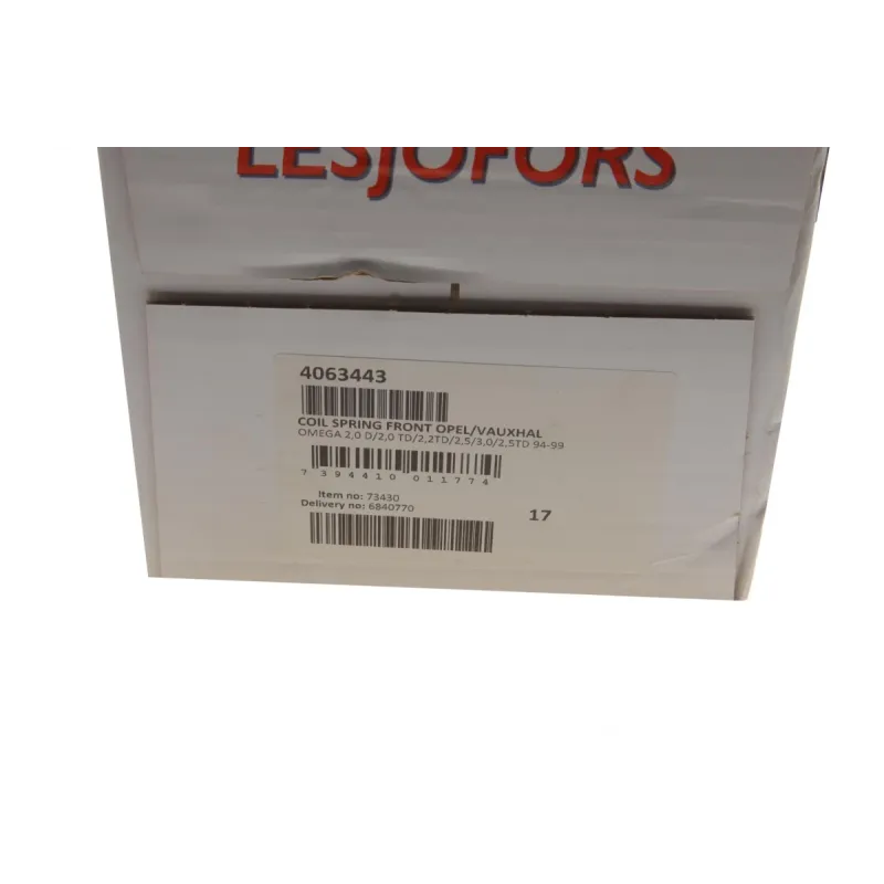 Пружина передньої підвіски LESJOFORS 4063443 для Opel Omega B 1994-2000 (седан/універсал)