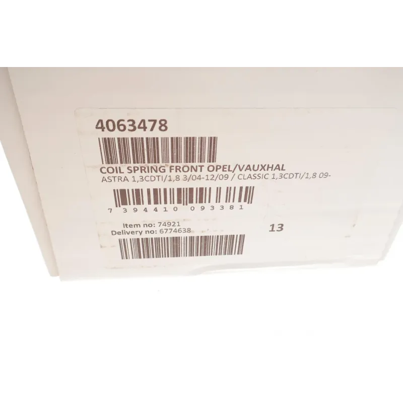 Пружина передньої підвіски LESJOFORS 4063478 для Opel Astra H 1.3CDTI/1.8 (2004-2014)