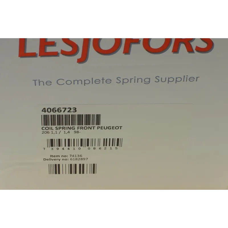 Пружина передньої підвіски LESJOFORS 4066723 для Peugeot 206 1998-2013