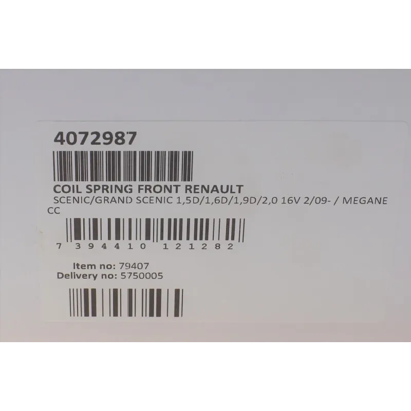 Пружина (передня) Renault Scenic III/Grand Scenic III 1.5dCi/1.6dCi/1.9dCi/2.0 16V 09- (вен)