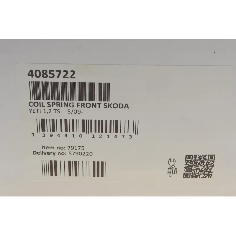 Пружина передньої осі LESJOFORS 4085722 для Skoda Octavia II, Yeti, VW Caddy III