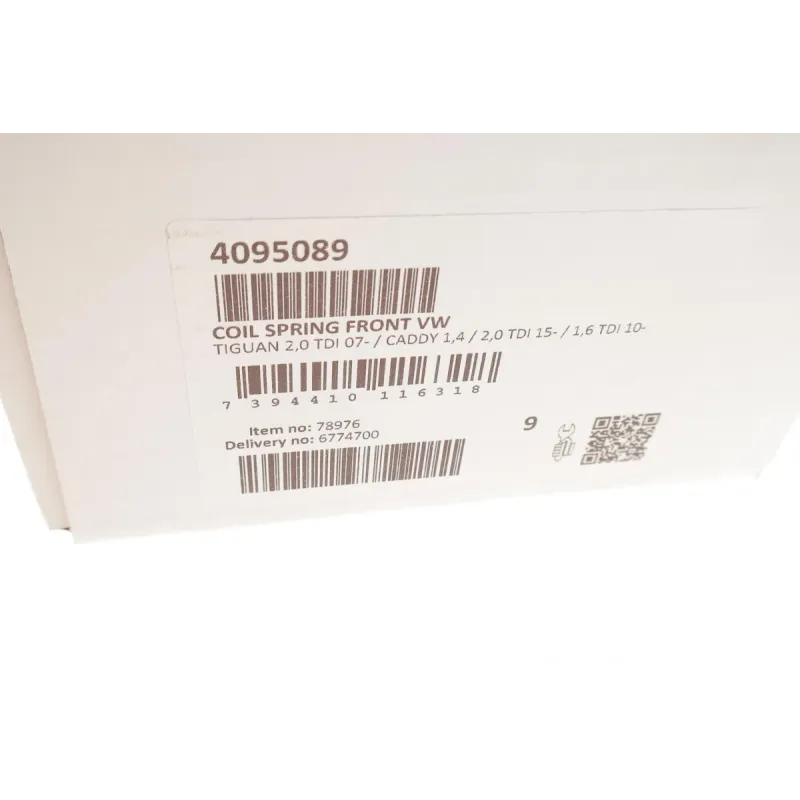 Пружина передньої підвіски LESJOFORS 4095089 для Volkswagen Caddy IV, Tiguan