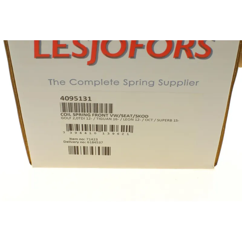 Пружина передньої підвіски LESJOFORS 4095131 для VW Passat B8, Skoda Superb, Seat Leon