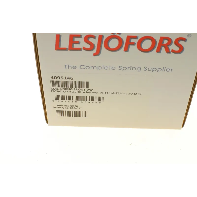 Пружина передньої підвіски LESJOFORS 4095146 для Volkswagen Passat B6/B7 2005-2014 (седан/універсал)