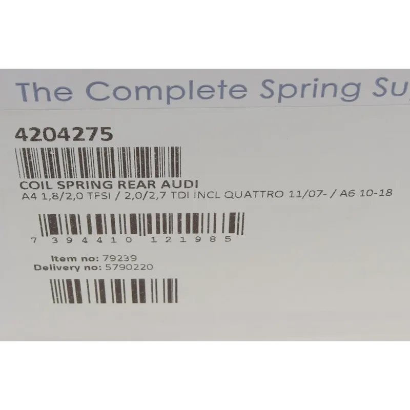 Пружина задня LESJOFORS 4204275 для Audi A4 B8 2007-2018, A6 C7 2010-2018 (без спорт. ходової)