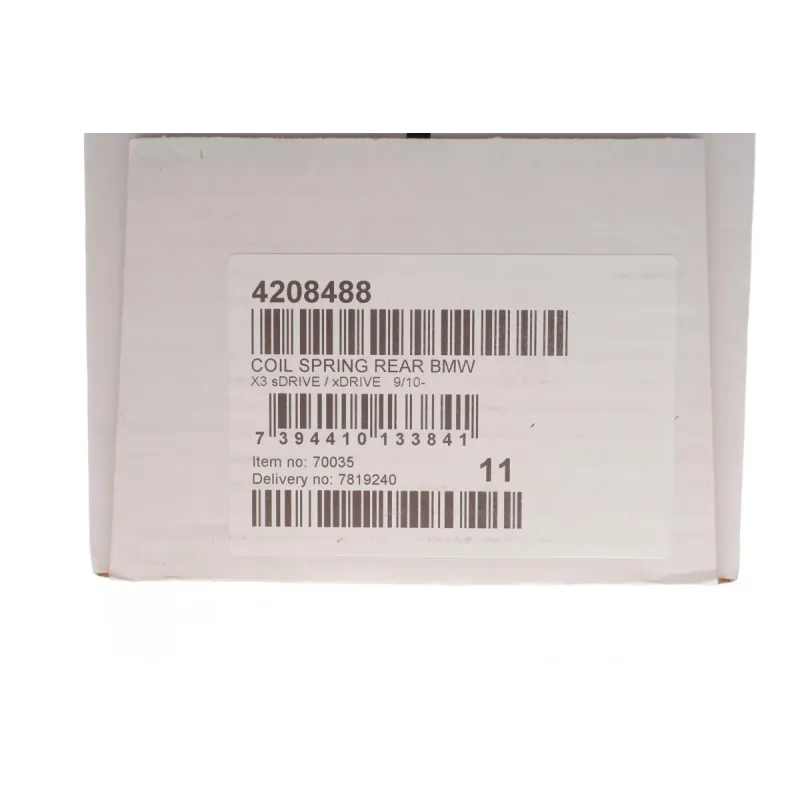 Пружина (задня) BMW X3 (F25) sDrive 18d/xDrive 20d/i/28i/30d/35d/35i 10-17 (SUV) (без спорт.х.ч.)