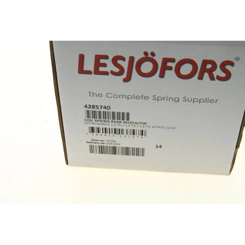 Пружина задня LESJOFORS 4285740 для Skoda Octavia III, VW Golf VII, 1.0-1.6 TSI/TDI