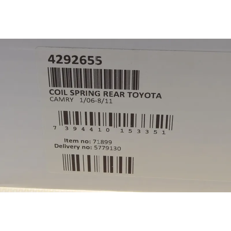 Пружина задня LESJOFORS 4292655 для Toyota Camry (_XV4_) 2006-2011
