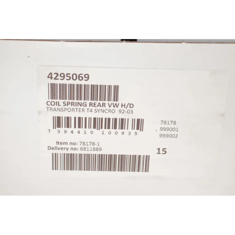 Пружина задня LESJOFORS 4295069 для Volkswagen Transporter T4 1990-2003 (фургон, бортова платформа)