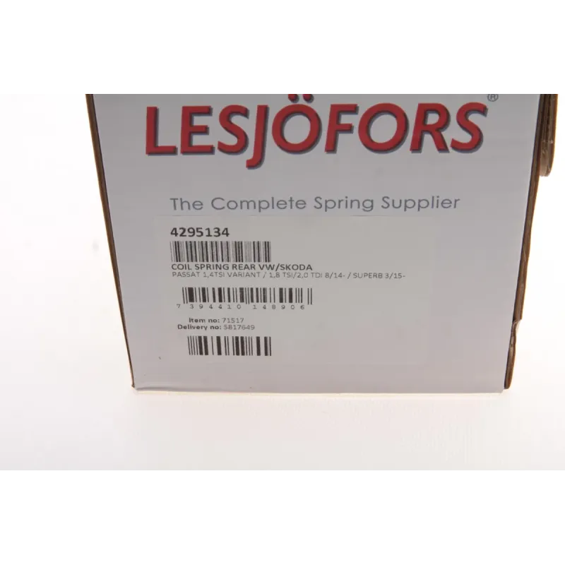 Пружина задня LESJOFORS 4295134 для Volkswagen Passat B8, Skoda Superb III