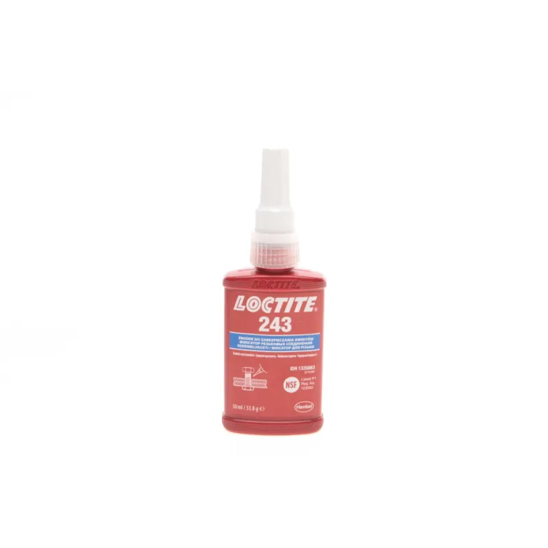 Фіксатор різьби LOCTITE 243 (синій) 10 мл (середньої фіксації), макс. діаметр різьби М36