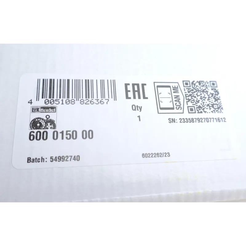 Комплект зчеплення LuK 600 0150 00 з демпфером для Audi A4/A5 B8 2007-