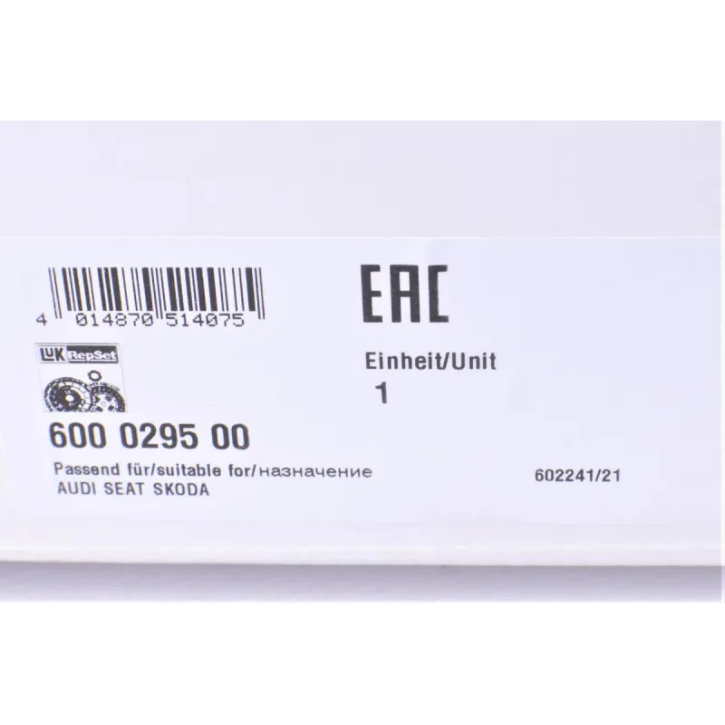 Комплект зчеплення LuK 600 0295 00 з демпфером для Volkswagen Caddy III 2.0 TDI 2010-2015