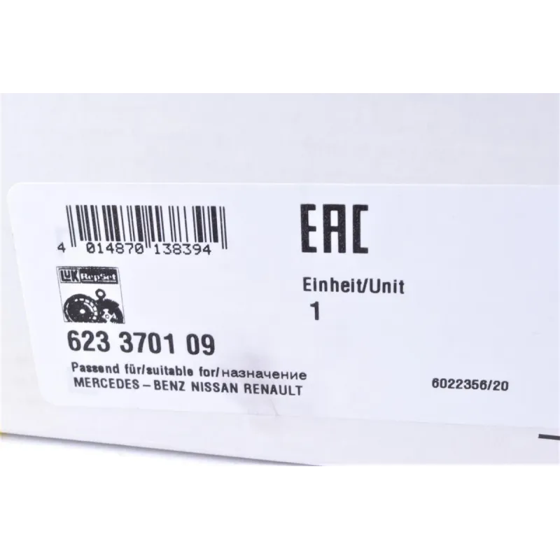 Комплект зчеплення LuK 623 3701 09 для Renault Kangoo/Megane/Scenic 1.2 TCe (d=230mm)