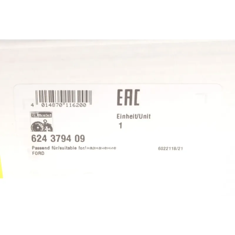 Комплект зчеплення LuK 624 3794 09 для Ford Focus III, Kuga II 2.0 TDCi 2014-