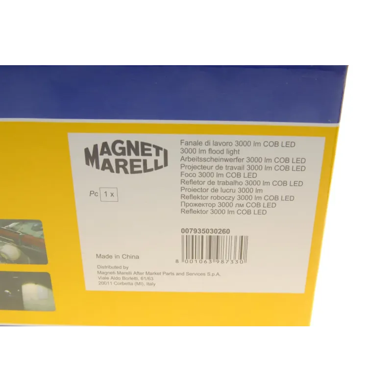 Прожектор світлодіодний COB LED MAGNETI MARELLI 007935030260, 3000/2000/1000 Lm, 6000 mAh Li-ion, IP67, функція Powerbank