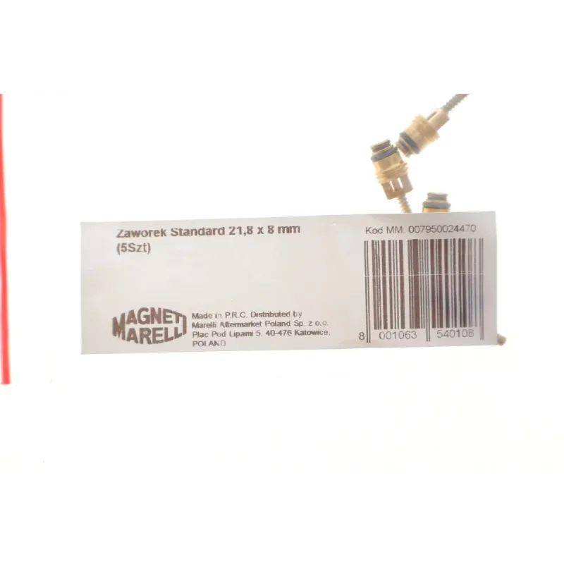 Комплект заправних клапанів Standard 21,55x7mm (5 шт.) MAGNETI MARELLI 007950024470
