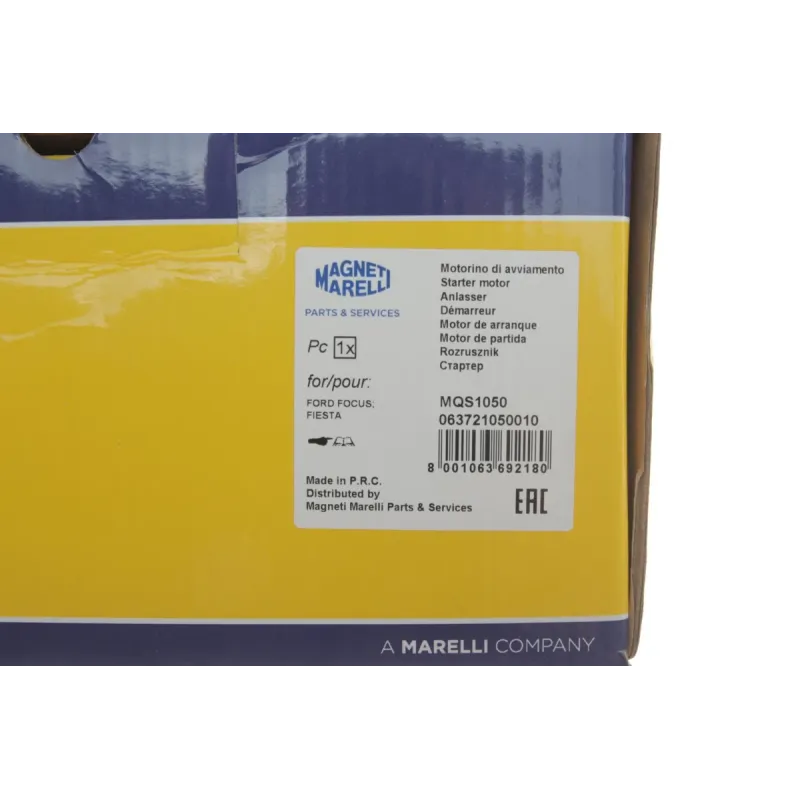 Стартер MAGNETI MARELLI 063721050010 для Ford Fiesta VI 1.25 2008-, Focus II 1.6 2004- (1.1 кВт, 12В)