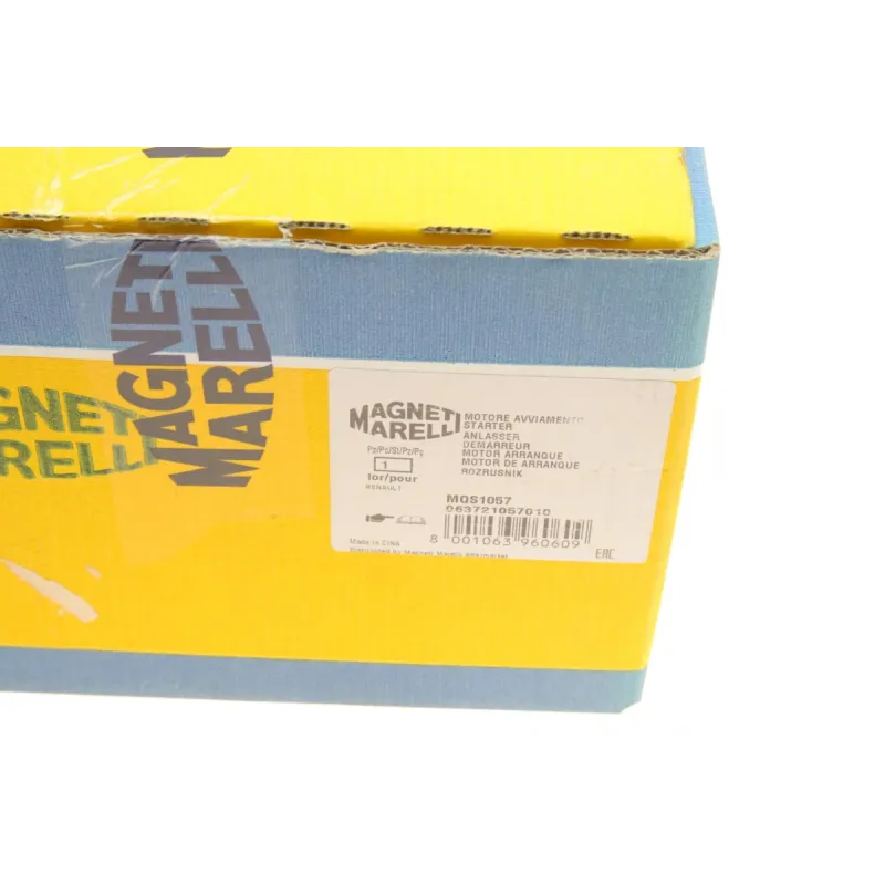 Стартер MAGNETI MARELLI 063721057010 для Renault Clio, Kangoo 1.2-1.9D 1996-2013 (0.8kW, z=9)