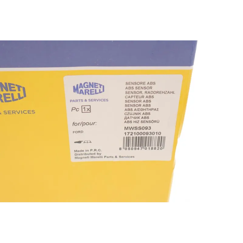 Датчик ABS задній MAGNETI MARELLI 172100093010 для Ford Transit 2.2-3.2 TDCi 2006- (права задня вісь)
