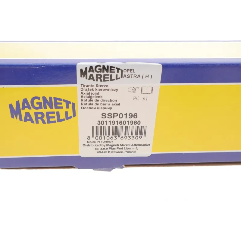 Тяга рульова MAGNETI MARELLI 301191601960 передня вісь для Opel Astra H, Zafira B 2004-2014