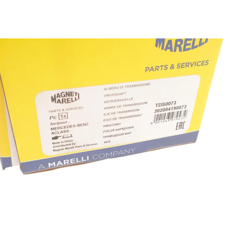 Піввісь передня ліва MAGNETI MARELLI 302004190073 для Mercedes-Benz A-Class W169, B-Class W245 (25x26x632 мм)