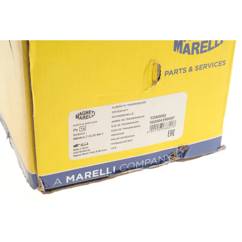 Піввісь передня ліва MAGNETI MARELLI 302004190097 для Renault Kangoo 1997-, 23x57.5x630x44T