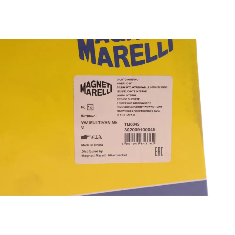 ШРКШ внутрішній MAGNETI MARELLI 302009100045 для Volkswagen T5 2.5TDi 2003-2009 (передня вісь)