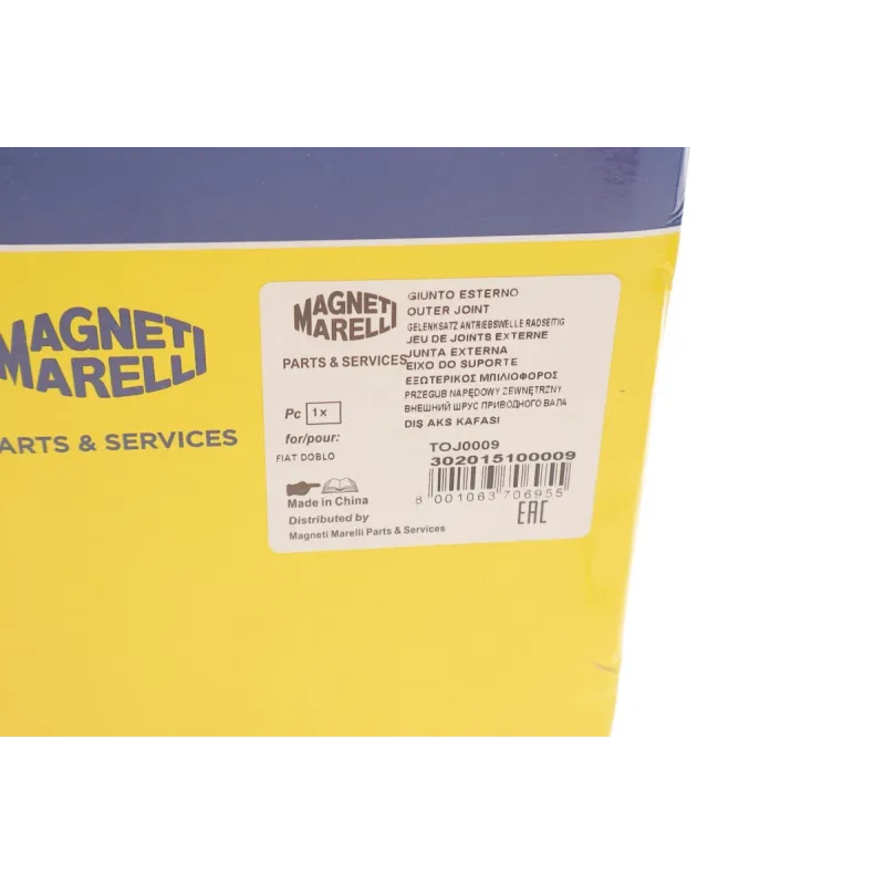 ШРКШ зовнішній MAGNETI MARELLI 302015100009 для Fiat Doblo 1.2-1.9D 2001-, передній