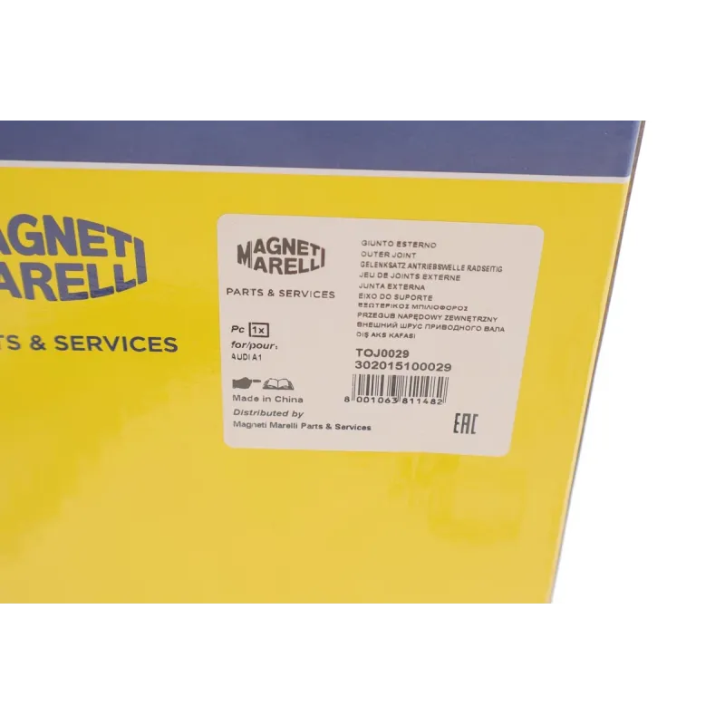 ШРКШ зовнішній MAGNETI MARELLI 302015100029 для Skoda Fabia, VW Polo, Audi A2 1.2-2.0 1999- (36/30/52mm)
