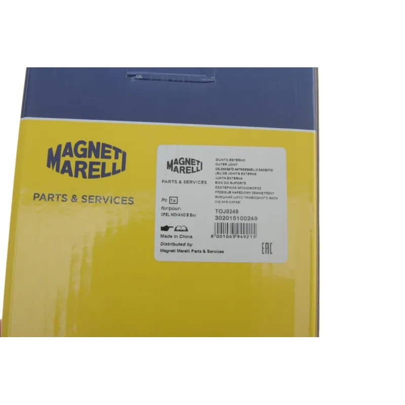 ШРКШ зовнішній MAGNETI MARELLI 302015100249 для Opel Movano B, Renault Master III 2.3CDTI/dCi 2010-, права вісь
