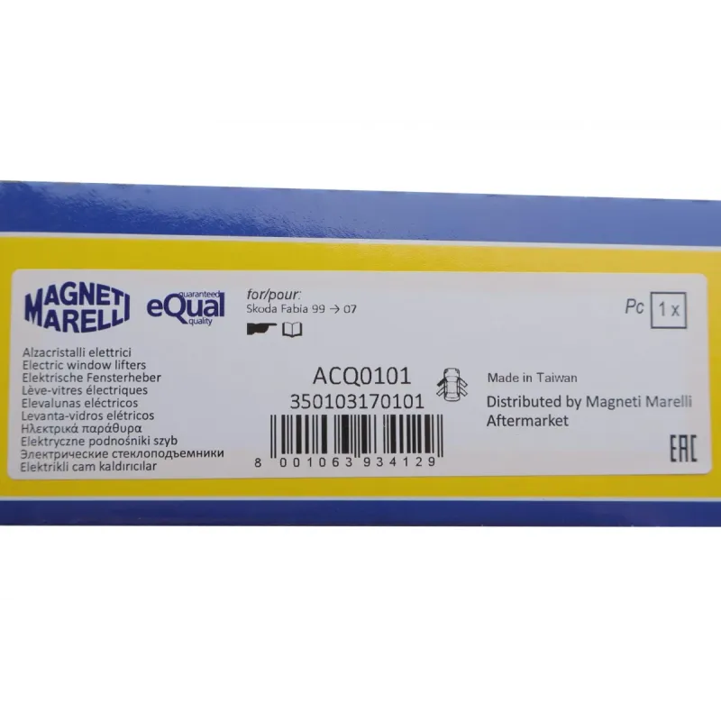 Склопідіймач передній лівий MAGNETI MARELLI 350103170101 для Skoda Fabia 1999-2007