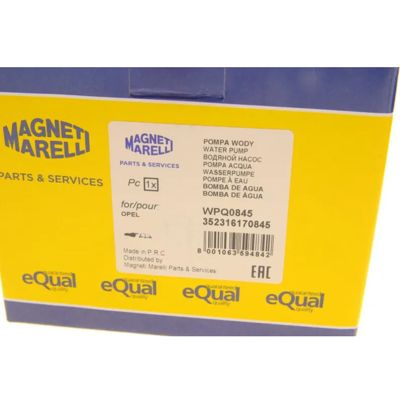 Помпа води MAGNETI MARELLI 352316170845 для Opel Astra F/G, Combo, Corsa A/B, Kadett D/E, Vectra A/B 1.4/1.6