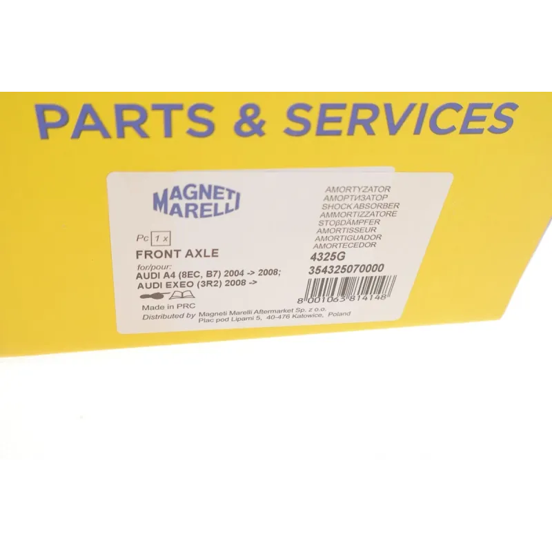 Амортизатор передній MAGNETI MARELLI 354325070000 для Audi A4 B6/B7, Seat Exeo 2000-2008