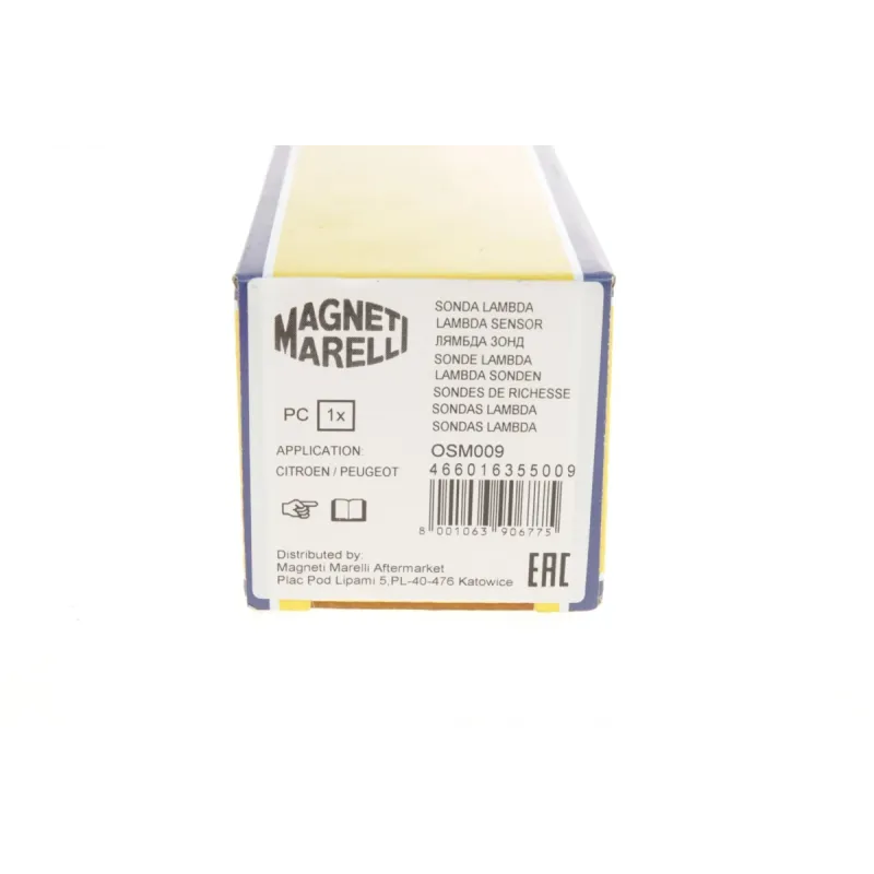 Лямбда зонд MAGNETI MARELLI 466016355009 для Citroen Berlingo/Peugeot Partner 1.4 96-11 (з обігрівом, 410 мм)