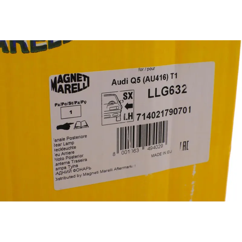 Ліхтар задній лівий MAGNETI MARELLI 714021790701 для Audi Q5 (8R) 2008-2017