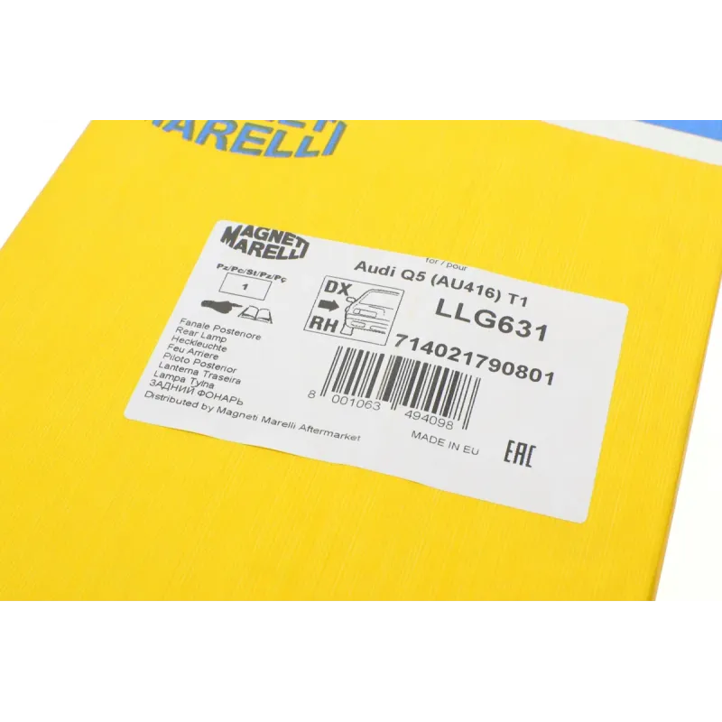 Ліхтар задній правий MAGNETI MARELLI 714021790801 для Audi Q5 8R 2008-2017