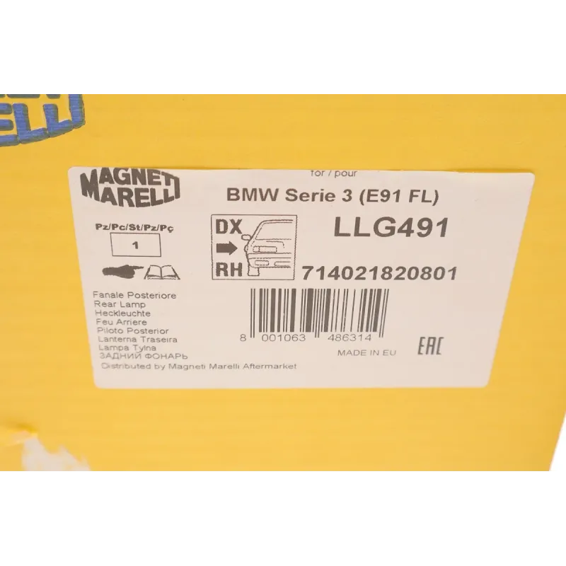 Ліхтар задній правий MAGNETI MARELLI 714021820801 для BMW 3 (E90/E91) 2005-2011