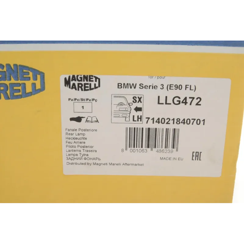 Ліхтар задній BMW 3 (E90) 04-11 (L) M47/M57/N43/N45/N46/N47/N52/N53/N54/N57