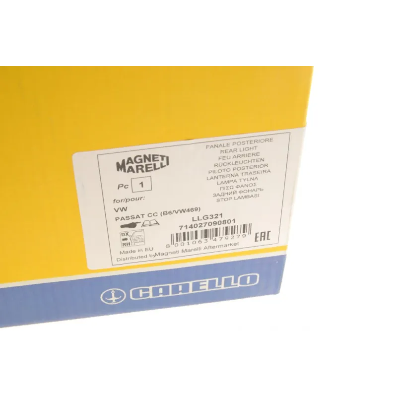 Ліхтар задній правий MAGNETI MARELLI 714027090801 для Volkswagen CC 2008-2012