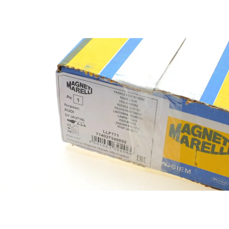 Ліхтар задній правий MAGNETI MARELLI 714027340802 для Audi Q7 (4L) 2006-2015