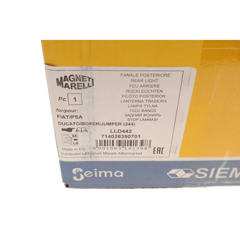 Ліхтар задній лівий MAGNETI MARELLI 714028390701 для Citroen Jumper, Peugeot Boxer 2002-2006